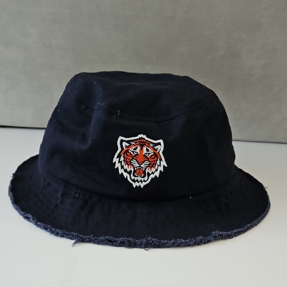 Navy Blue Bucket Hat with Tiger Patch (front)/National Coney Island Patch (rear)